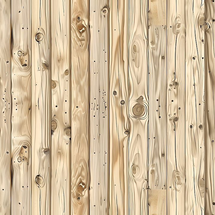 Light Pine Wood Planks with Natural Knots and Grain seamless PBR texture preview