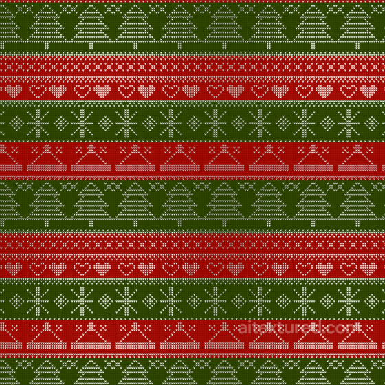 Knitted Christmas Fabric Texture with Trees and Hearts Pattern All Christmas Digital paper texture preview