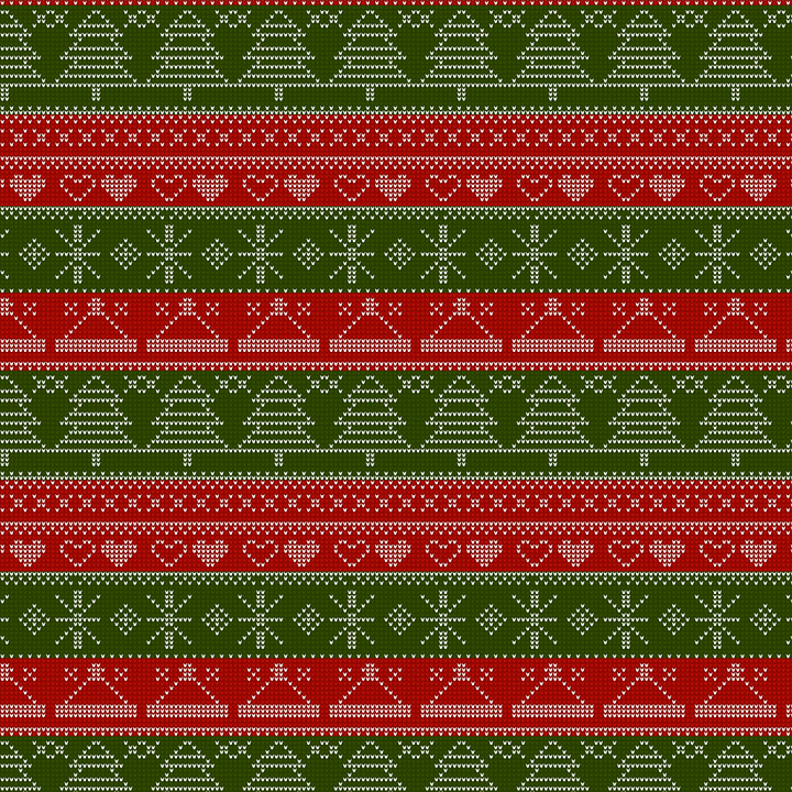All Christmas Digital paper of Christmas Knit Fabric with Red and Green… seamless PBR texture preview