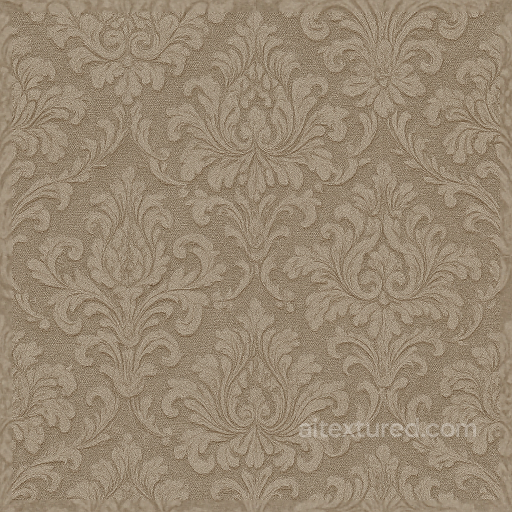 Damask Baroque Ornate Wallpaper With Embossed Jacquard Textile Weave And Matte Finish seamless Wallpaper PBR texture