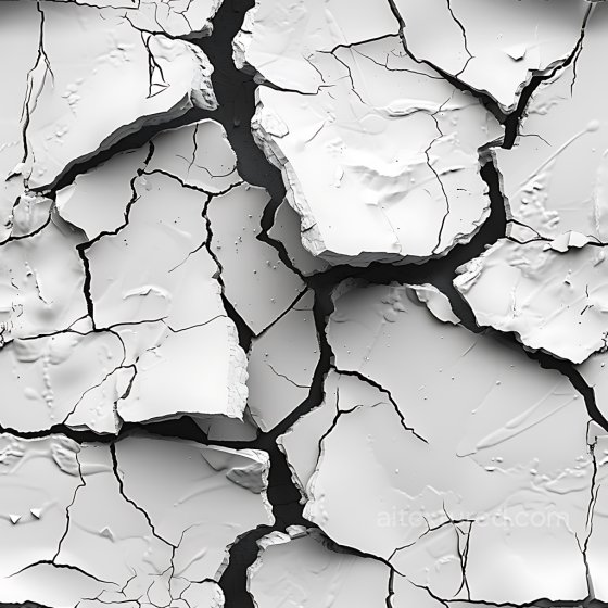 Cracked and Holed Plaster PBR Texture in White with Jagged Breaks Cracked & Holes texture preview