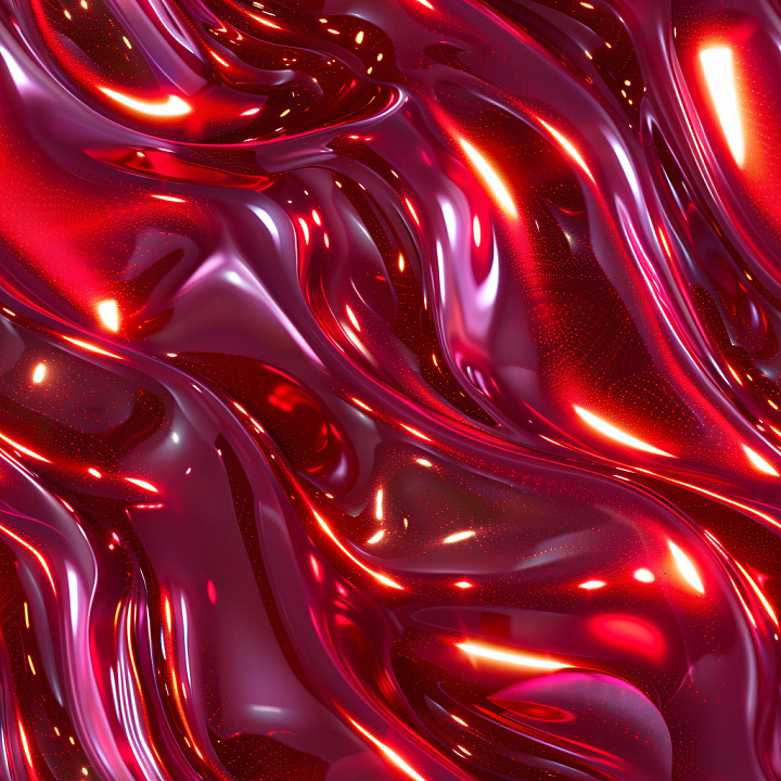 Featuring Red Glossy Fluid-Like Surface seamless PBR texture preview