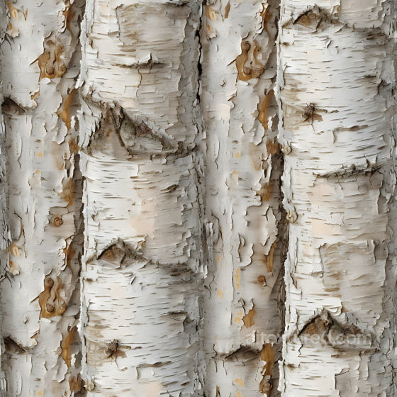 Birch Bark PBR Texture Featuring Natural Peeling and Knots Wood texture preview