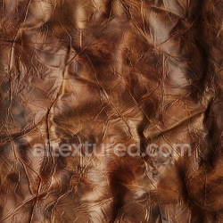 seamless Seamless 3D PBR Texture of Distressed Brown Leather with Deep Wrinkles and Patina texture 8k free download PBR