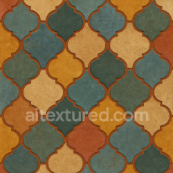 seamless Seamless 3d texture pbr 8k moroccan tiles mosaic with arabesque patterns and matte finish texture 8k free download PBR