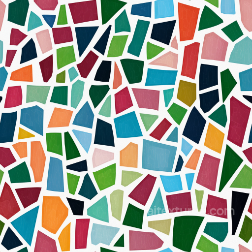 Mosaic PBR Texture with Vibrant Cracked Ceramic Tiles seamless Mosaic PBR texture