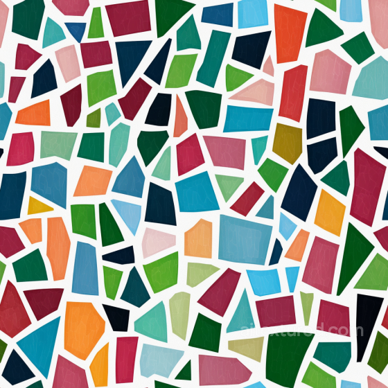 Mosaic PBR Texture with Vibrant Cracked Ceramic Tiles Mosaic texture preview