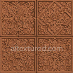 seamless Ornate Clay Tiles Texture Seamless 1024X1024 texture 1024x1024 free download PBR