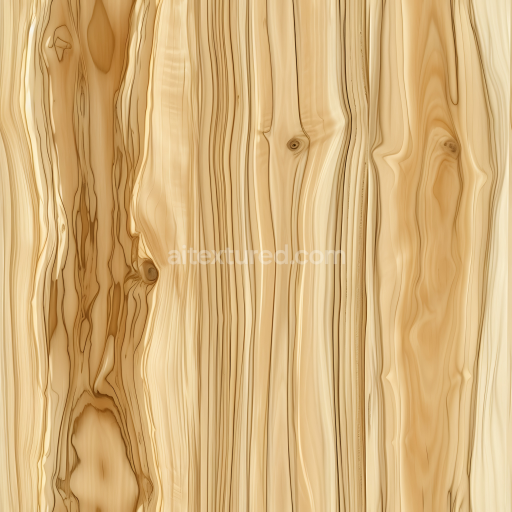 Seamless Light Pine Wood Planks PBR Texture with Distinct Knots and Grain Patterns