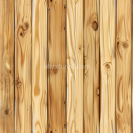 Preview — Seamless 3D Light Pine Wood Planks PBR Texture with Detailed Grain and Knots