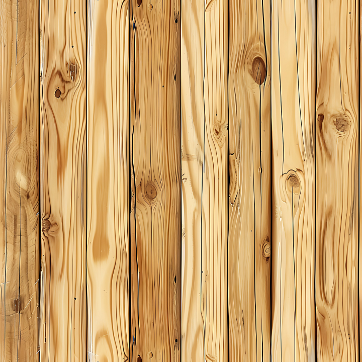 Light Pine Wood Planks with Detailed Grain and Knots seamless PBR texture preview