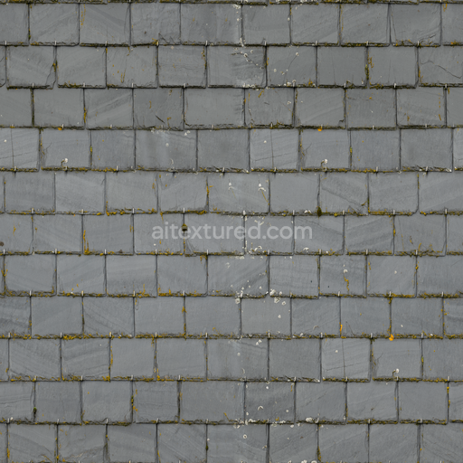 Roof Tiles — Slates Moss Tiles Moss Tiles Cottage — PBR seamless 3D texture