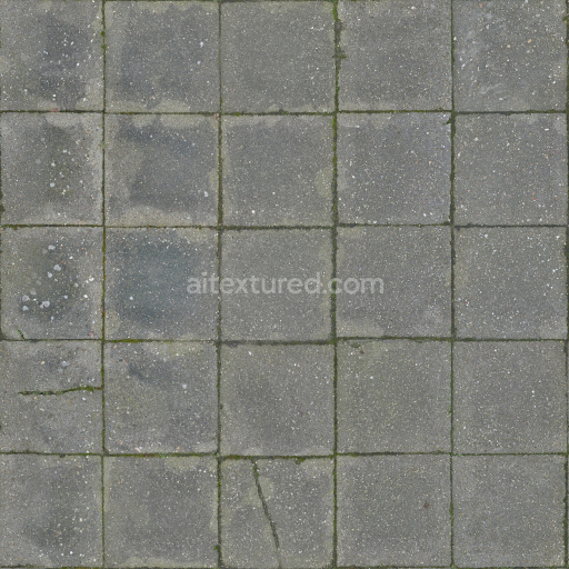 Paving Stones Seamless Tileable Pbr Texture Concrete Gray Durable Realistic