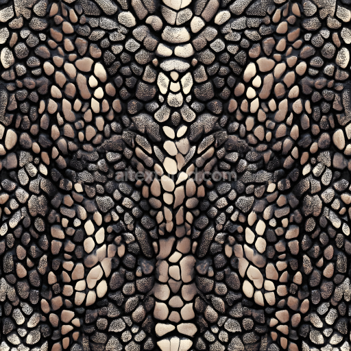 Seamless 3D PBR reptilian skin texture with intricate scales and pore detail