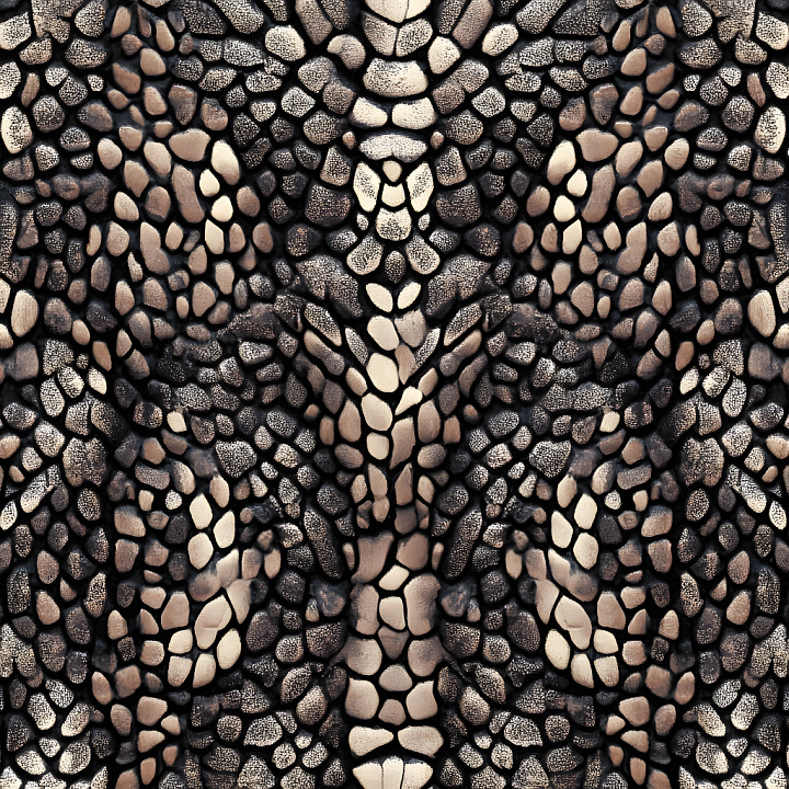Reptilian Skin With Intricate Scales And Pore Detail seamless PBR texture preview
