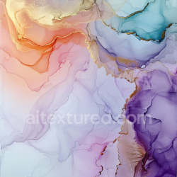 seamless Seamless 3D Alcohol Ink PBR Texture Featuring Pastel Hues and Elegant Gold Veining texture 8k free download PBR