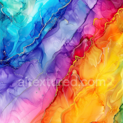 seamless Seamless 3D Alcohol Ink PBR Texture Featuring Vivid Rainbow Swirls and Fluid Color Transitions texture 8k free download PBR