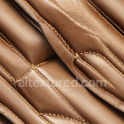 seamless Seamless 3D PBR tan leather upholstery texture with stitched panels and natural grain texture 8k free download PBR