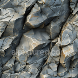 seamless Seamless 3D PBR Texture of Sharp Fractured Cliff Rock with Cool Gray Tones texture 8k free download PBR