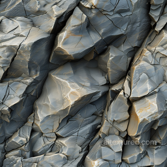 Stone Texture of Sharp Fractured Cliff Rock with Cool Gray Tones Stone texture preview