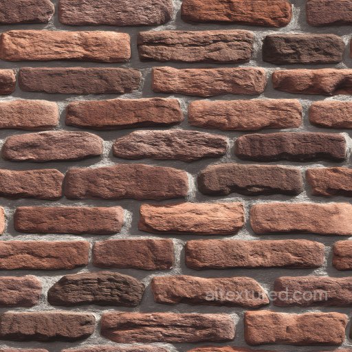 Cracked Red Brick Wall PBR Texture with Rough Surface seamless Brick PBR texture