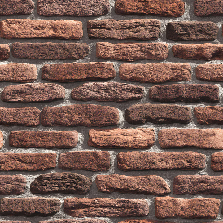 Cracked Red Brick Wall with Rough Surface seamless PBR texture preview
