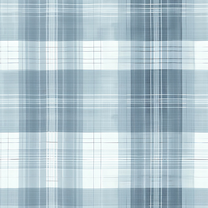 Blue and Gray Plaid Fabric with Fine Weave seamless PBR texture preview