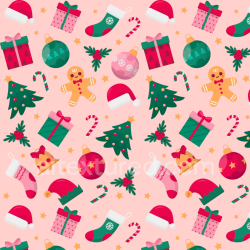 seamless Seamless 3D PBR Texture of Colorful Festive Christmas Digital Paper Pattern texture 8k free download PBR