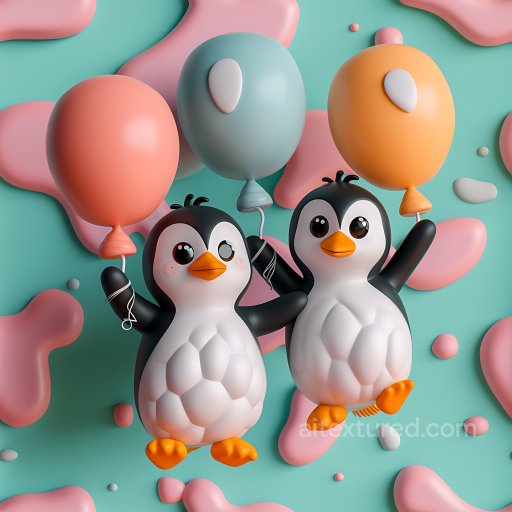 Inflated PBR Texture of Colorful Soft Vinyl Balloons and Playful Patterns seamless Inflated PBR texture