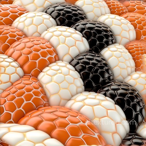 Cracked Colorful Tiled Surface Texture with Hexagonal Pattern seamless Cracked & Holes PBR texture