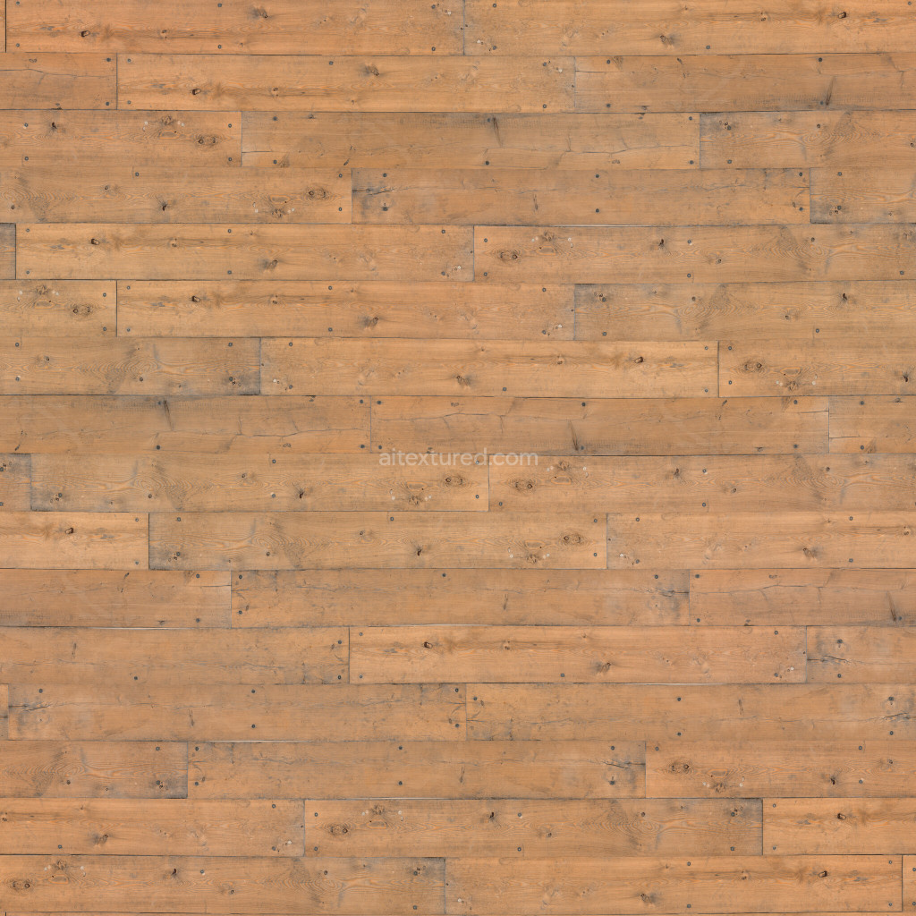 Seamless PBR plank texture with realistic wood grain