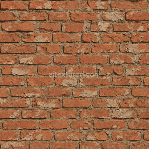 Weathered Brick Wall With Chips