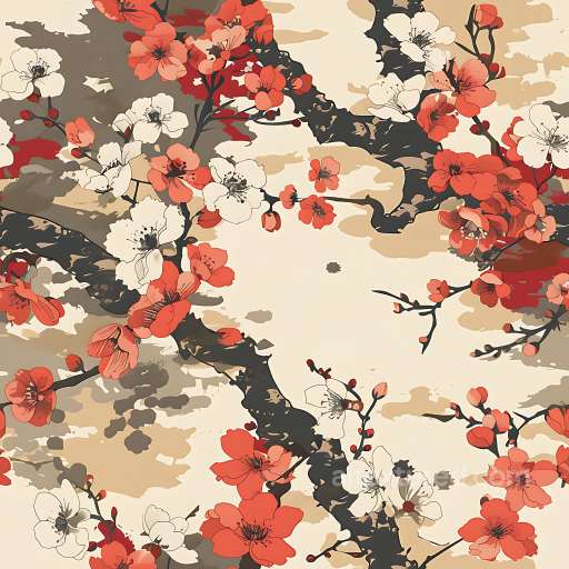 Camouflage PBR Texture Featuring Desert Floral Pattern with Organic Shapes seamless Color Camouflage PBR texture