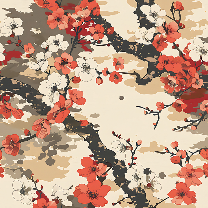 Camouflage Featuring Desert Floral Pattern with Organic Shapes seamless PBR texture preview