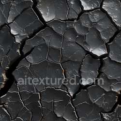 seamless Seamless 3D PBR Cracked Black Soil Texture with Deep Fractures and Glossy Surface texture 8k free download PBR
