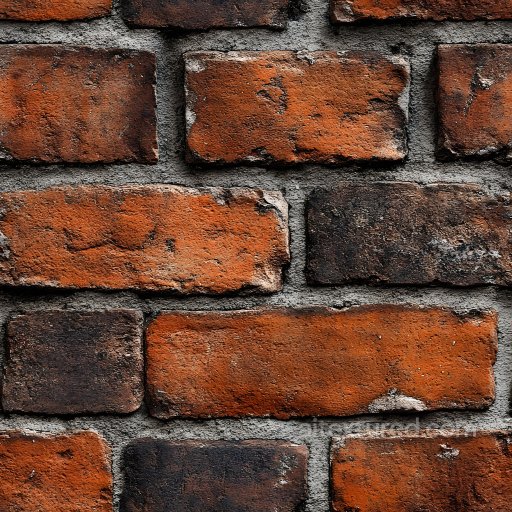 Cracked Brick Wall PBR Texture with Weathered Red and Blackened Surface seamless Brick PBR texture