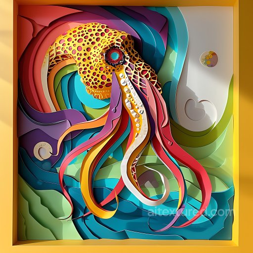 Animal - Seamless 3D PBR Texture of Colorful Cuttlefish Skin with Intricate Patterns texture preview