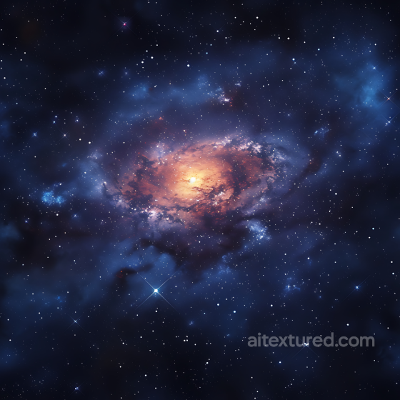 Galaxy Nebula PBR Texture with Glowing Core and Deep Space Stars Star, space, planets texture preview