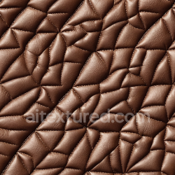 seamless Seamless 3D Quilted Brown Leather PBR Texture with Puffy Stitched Panels texture 8k free download PBR