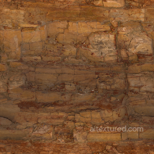 Canyon Outdoor Rock - Rugged Eroded Boulder Mountain Terrain Orange seamless Rock PBR texture
