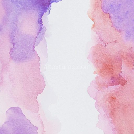 Seamless 3D PBR Watercolor Texture with Soft Purple and Pink Washes