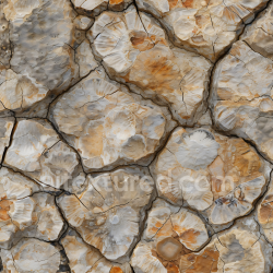 seamless Seamless 3D PBR Fossilized Stone Rock Texture with Rustic Earthy Tones and Natural Cracks texture 8k free download PBR