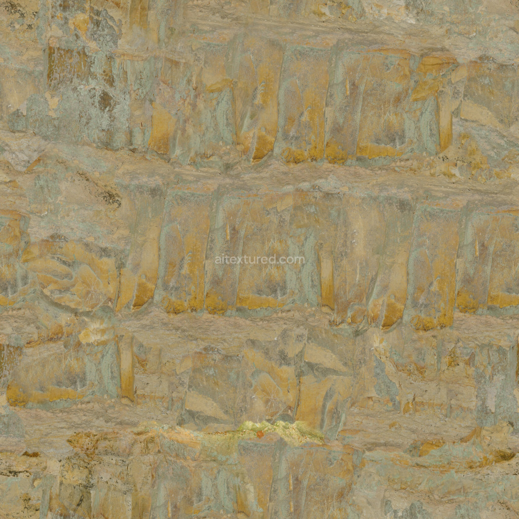 Seamless rock PBR texture with detailed surface features