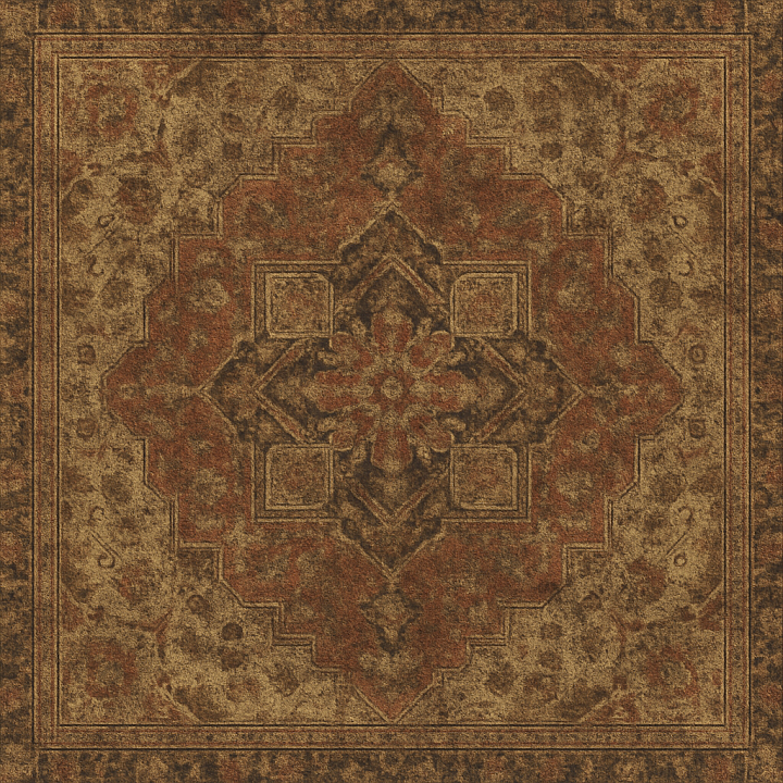 Dirty Oriental Carpet seamless PBR texture preview