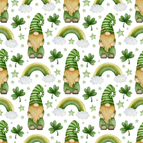 with Watercolor St Patrick Gnomes, Rainbows & Shamrocks St patrick texture preview