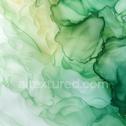 seamless Seamless 3D Alcohol Ink PBR Texture with Green Fluid Waves and Soft Translucent Layers texture 8k free download PBR