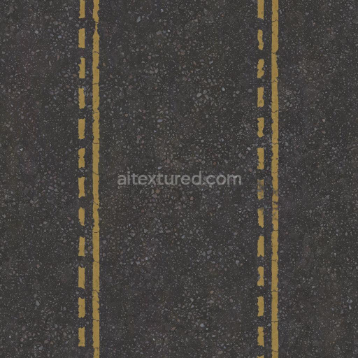 Preview — Asphalt Road Texture with Yellow Line Road Markings | Free PBR