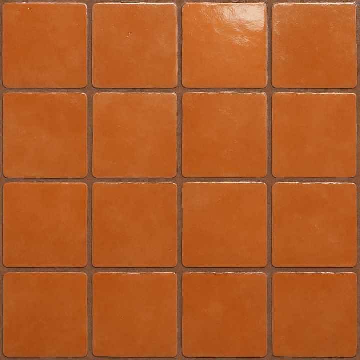 Shiny Terracotta Tile seamless PBR texture preview