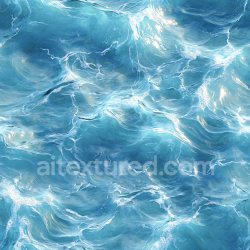 seamless Seamless 3D Stylized Ocean Surface Water PBR Texture with Soft Waves and Foam Highlights texture 8k free download PBR