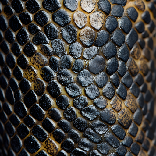 Seamless 3D PBR Texture of Reptilian Skin Featuring Realistic Scales and Natural Sheen